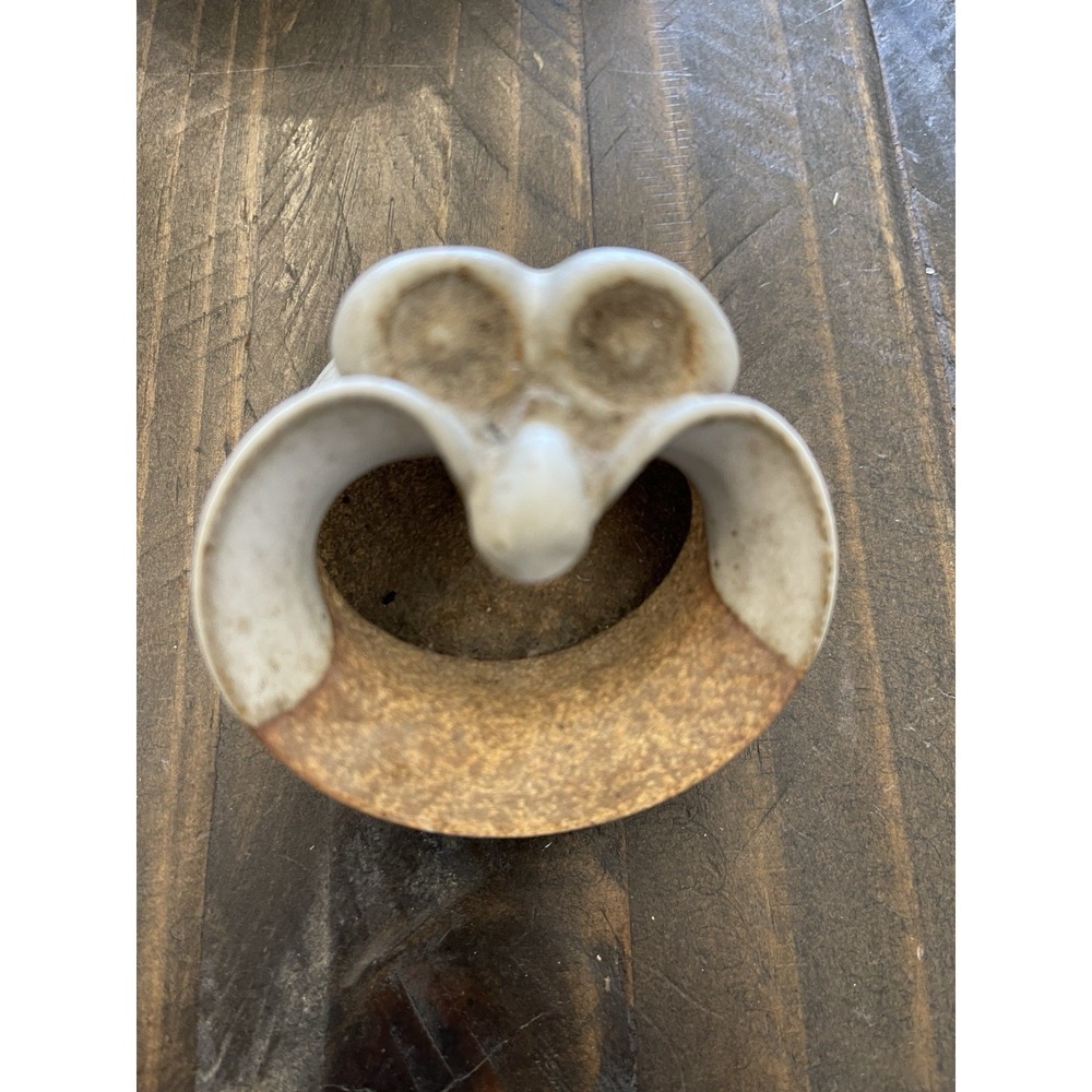 VTG Pottery Owl Figurine Mid Century Modern Toothpick